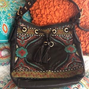 Brown leather bag